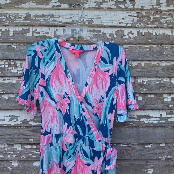 Lilly Pulitzer Liddy Romper In Mr Peacock Blue Dream A Little Size Medium - Picture 3 of 9